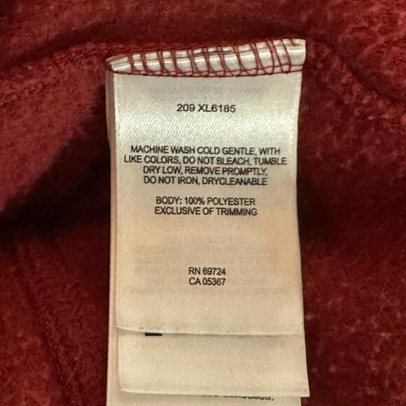 Columbia Women’s Red Fleece Full Zip Jacket, XL, Pre-owned - Picture 5 of 5